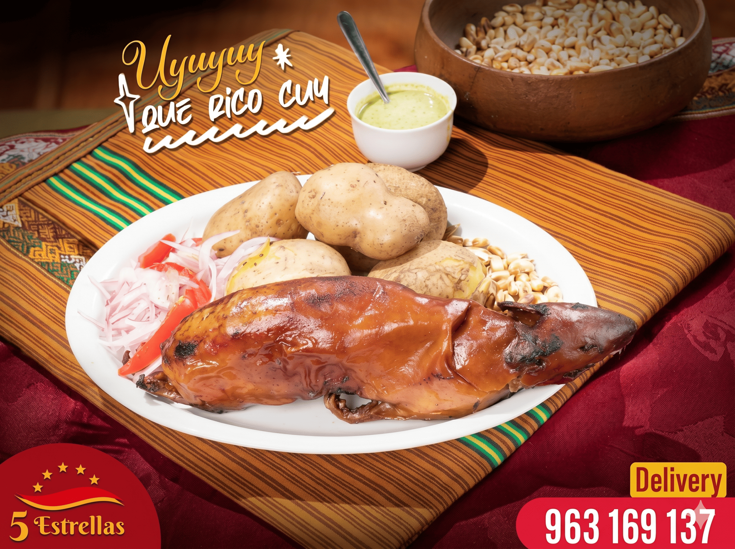 ¡El cuy chactado tradicional de Abancay!
